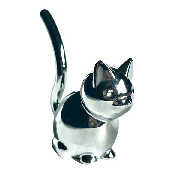 Umbra Zoola Cat Ring Holder Silver Chrome Japan Long Tail - Picture 2 of 7